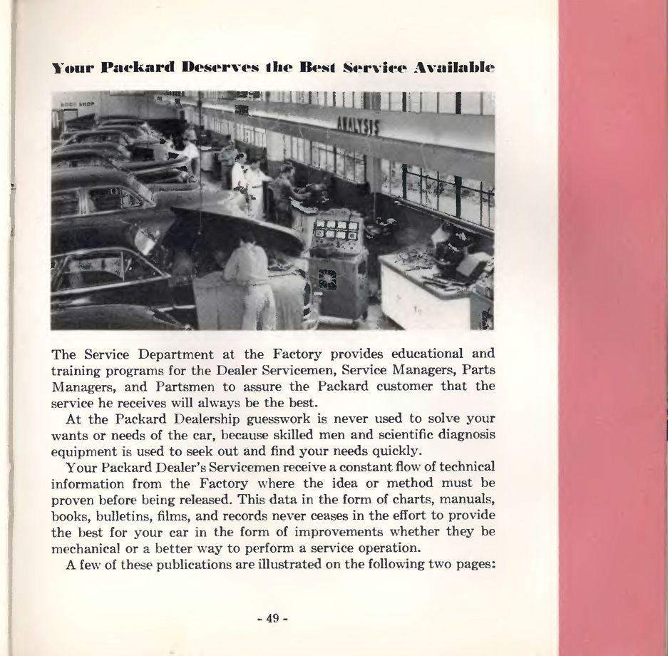1953 Packard Owners Manual Page 33